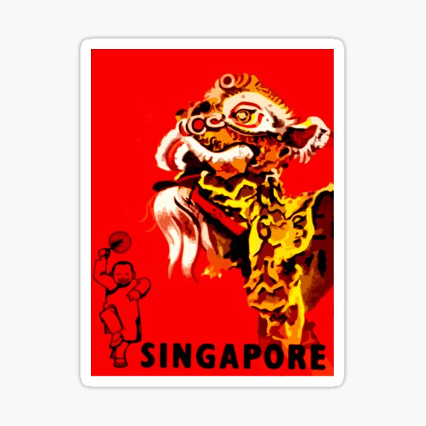 Item preview, Singapore Lion Print designed and sold by Go-Postal.