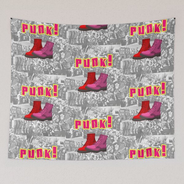 Item preview, PUNK Shoes! black and white collage - digital paint by Iona Art Digital designed and sold by IonaArtDigital.