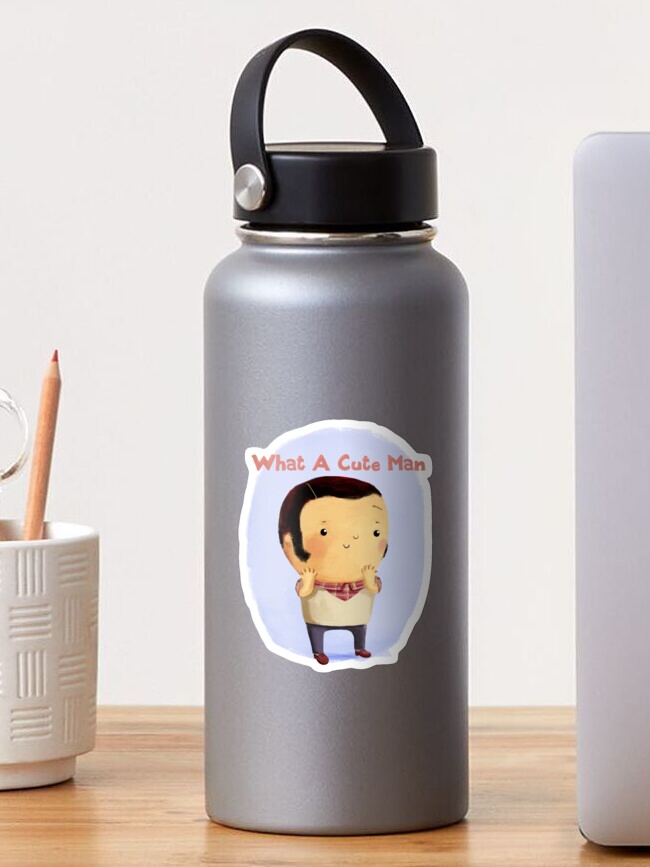 Thumbnail 1 of 3, Sticker, What a Cute Man... designed and sold by colonelle.