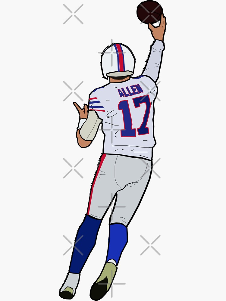 JOSH ALLEN Buffalo Bills Jumping Sticker Weatherproof Vinyl 