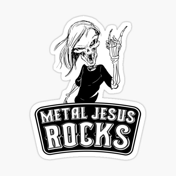 "Metal Jesus RISEN" Sticker for Sale by metaljesusrocks Redbubble