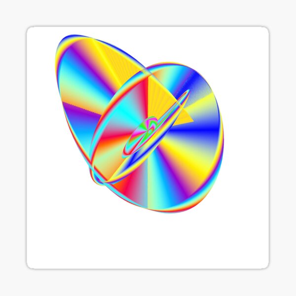 Rainbow Fire Gyro Sticker
