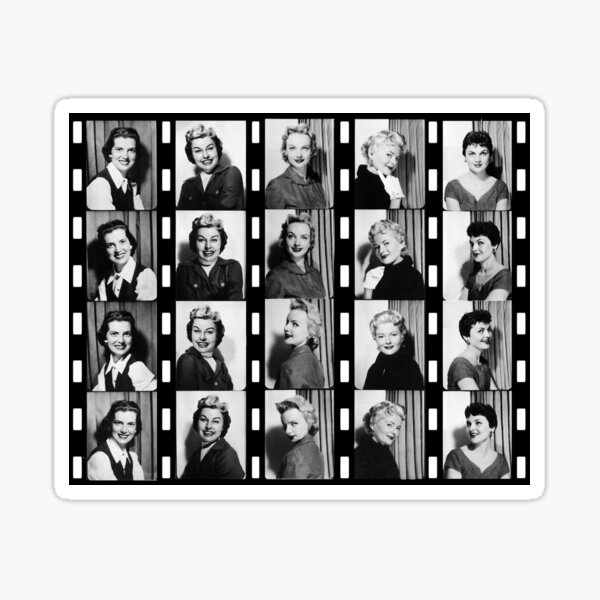 Vintage Photobooth Picture Strips Sticker