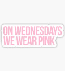 On Wednsday We Wear Pink Sticker