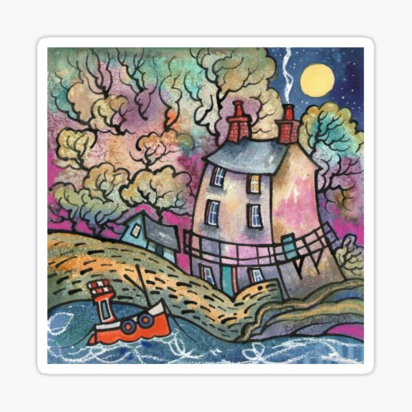 Item preview, Evening Calm, The Dylan Thomas Boathouse, Wales designed and sold by Dorian Davies.