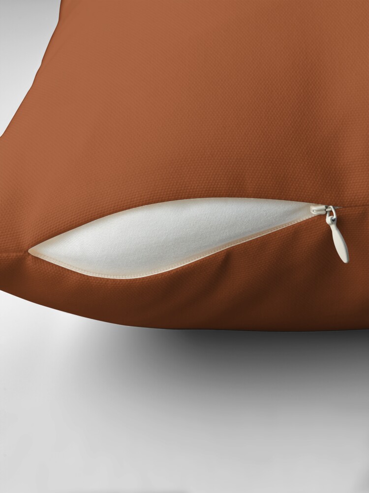 Thumbnail 2 of 4, Pillow, PLAIN SOLID SIENNA BROWN- ONE OF THE MANY SHADES OF BROWN BY OZCUSHIONS designed and sold by ozcushions.