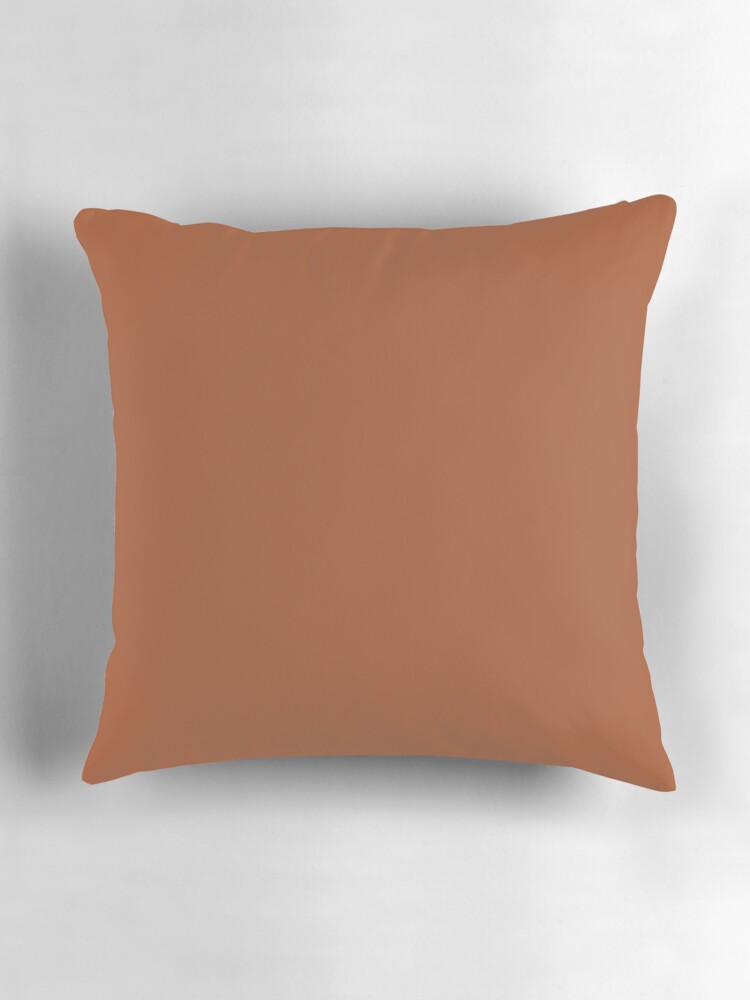 Thumbnail 3 of 4, Pillow, PLAIN SOLID SIENNA BROWN- ONE OF THE MANY SHADES OF BROWN BY OZCUSHIONS designed and sold by ozcushions.
