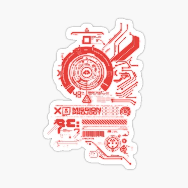 Hi tech tron Sticker