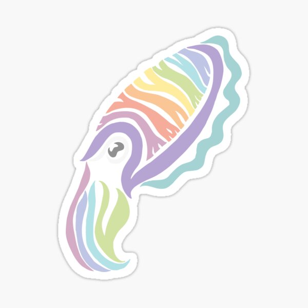 Deep-sea Pastel - Tribalish Cuttlefish Sticker