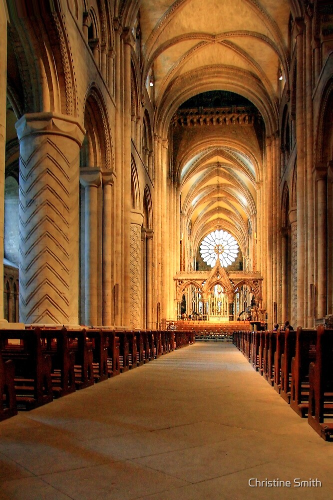 The Nave Durham Cathedral England By Christine Smith