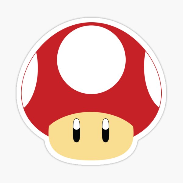 Mario Mushroom Stickers | Redbubble