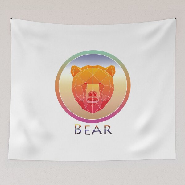 Item preview, Retro Style Bear Geometric Animal designed and sold by yajyolid.