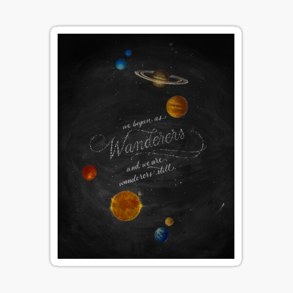 Wanderers - Carl Sagan Chalk Art Sticker