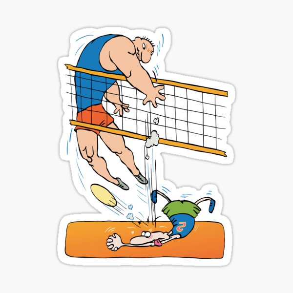 "Funny Volleyball" Sticker for Sale by SportsTShirts Redbubble