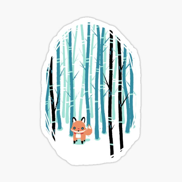 Fox in the Forest Sticker