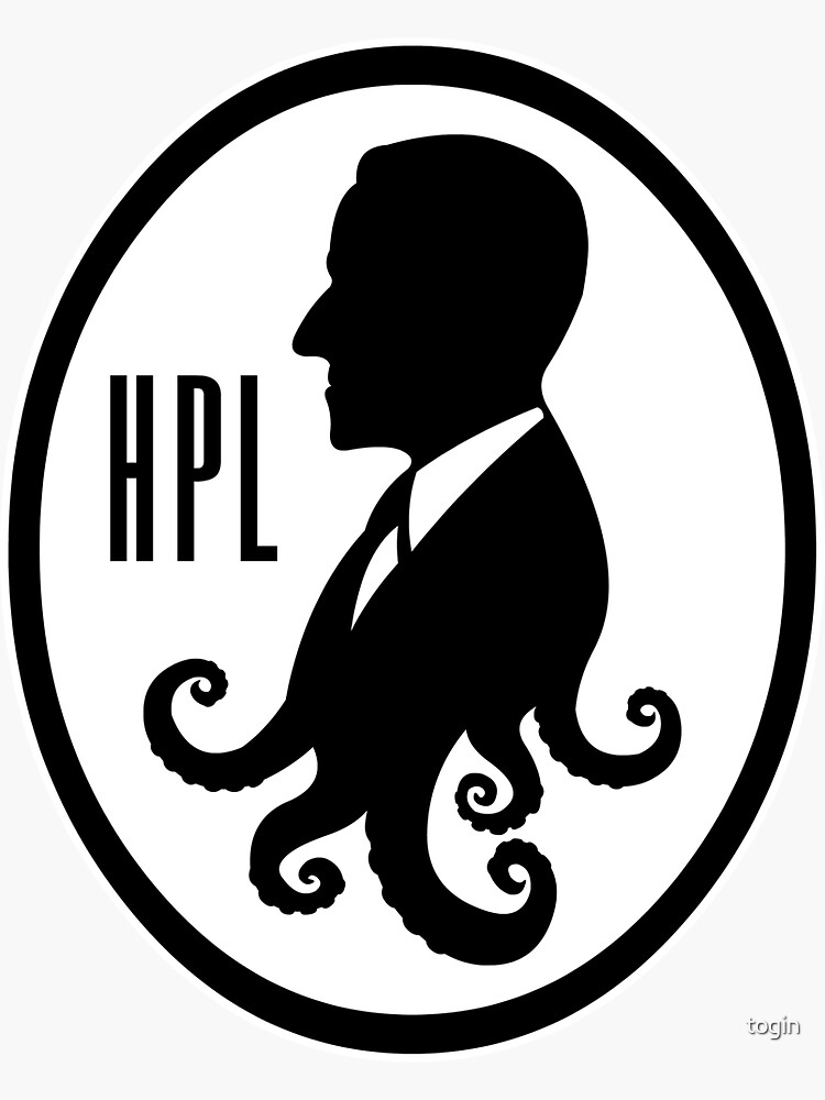 Howard Phillips Lovecraft Silhouette Sticker For Sale By Togin