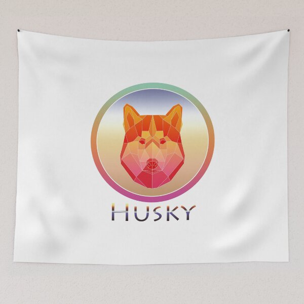 Item preview, Retro Style Husky Geometric Animal designed and sold by yajyolid.
