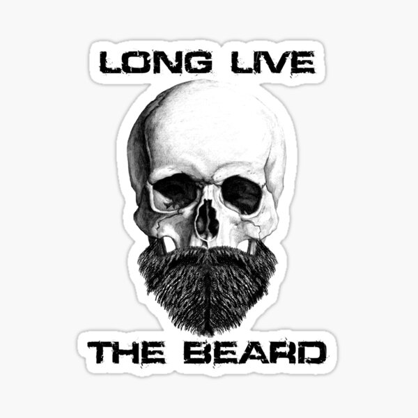 Skull Beard Stickers | Redbubble