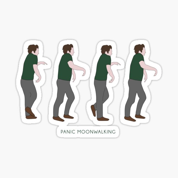 New Girl - Panic Moonwalking Sticker