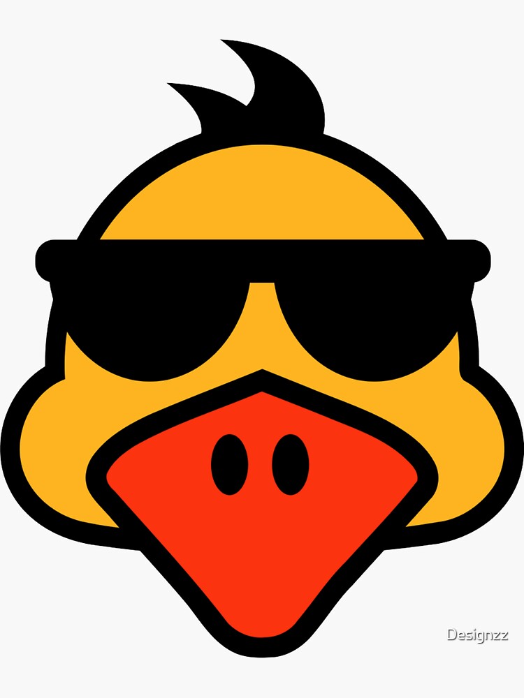 "Cool duck sunglasses" Sticker by Designzz | Redbubble