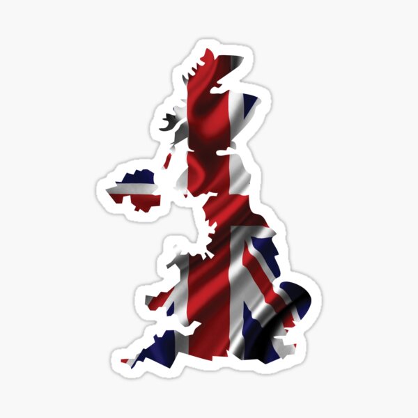 Item preview, UK United Kingdom Flag Map designed and sold by vintage-shirts.