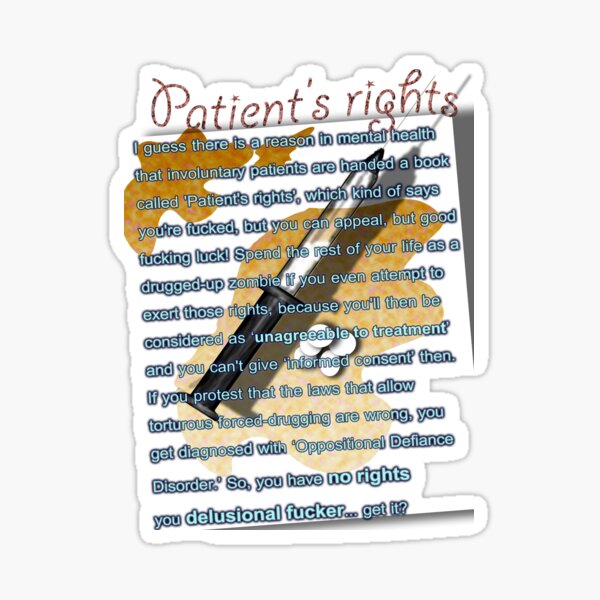 Patient's rights Sticker