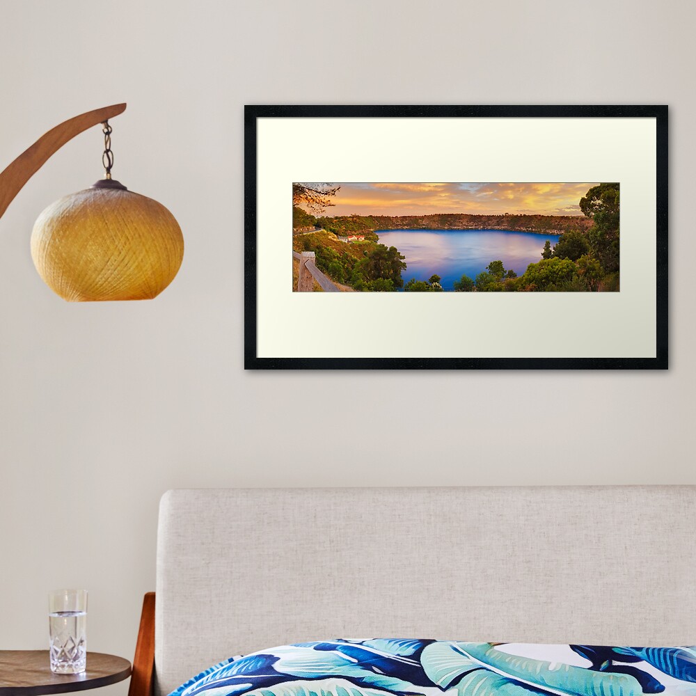 Blue Lake, Mount Gambier, South Australia Framed Art Print