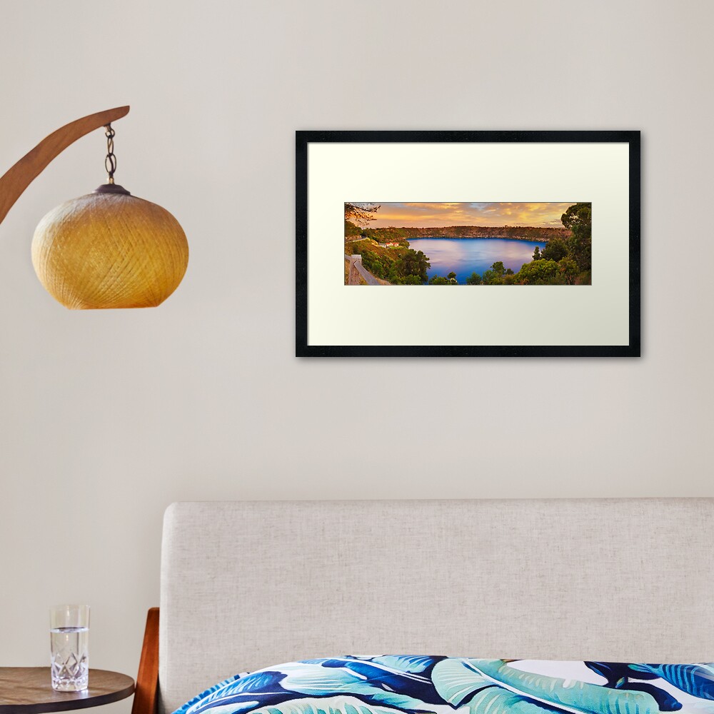 Blue Lake, Mount Gambier, South Australia Framed Art Print