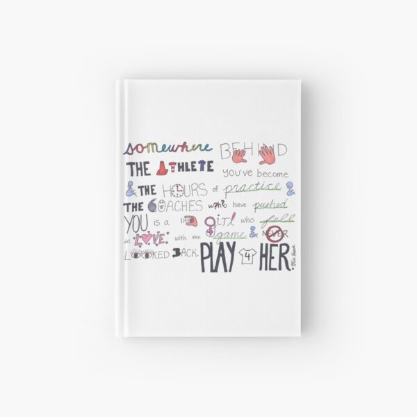 Mia Hamm Quote Art Hardcover Journal