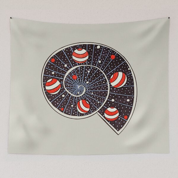 Item preview, Spiral Galaxy With Beach Ball Planets designed and sold by Boriana Giormova.