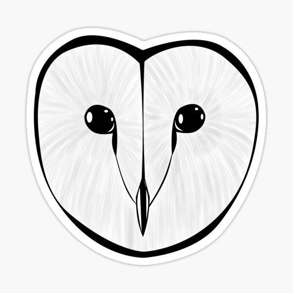 Item preview, Barn owl face designed and sold by Larkspur.