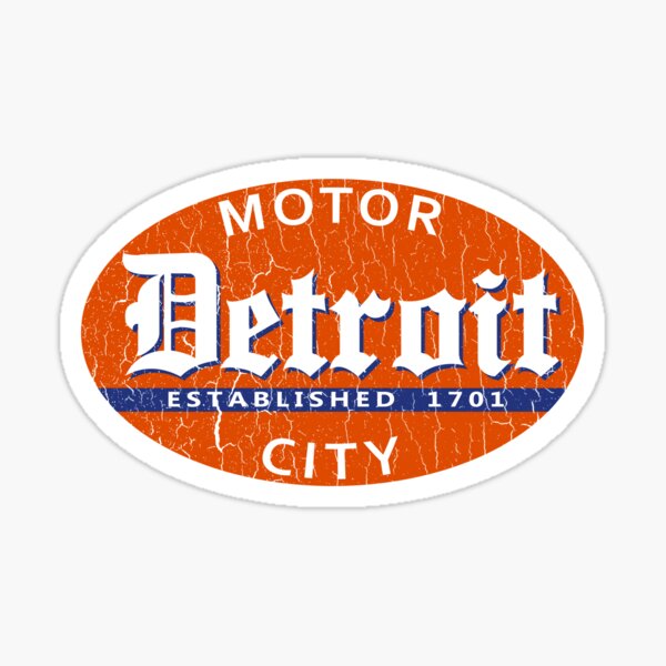 Vintage Detroit (Distressed Design) Sticker