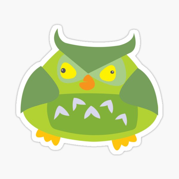 Green Owl Sticker