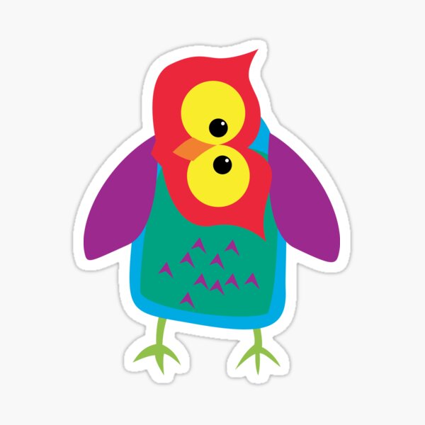 This owl asks Who? Sticker