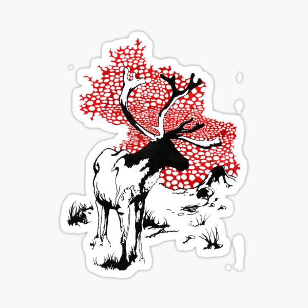 Reindeer drawing Sticker