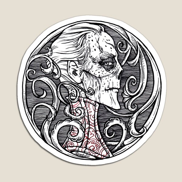 Der rote Tod - Schwarz-Weiß-Version Magnet