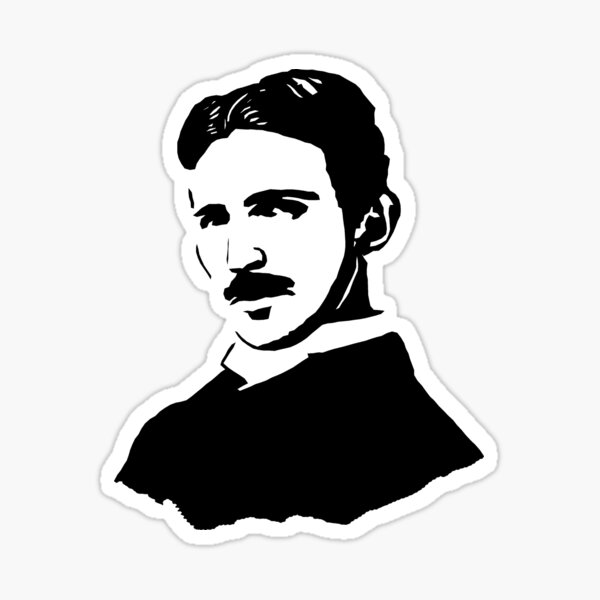 Nikola Tesla Stencil Sticker