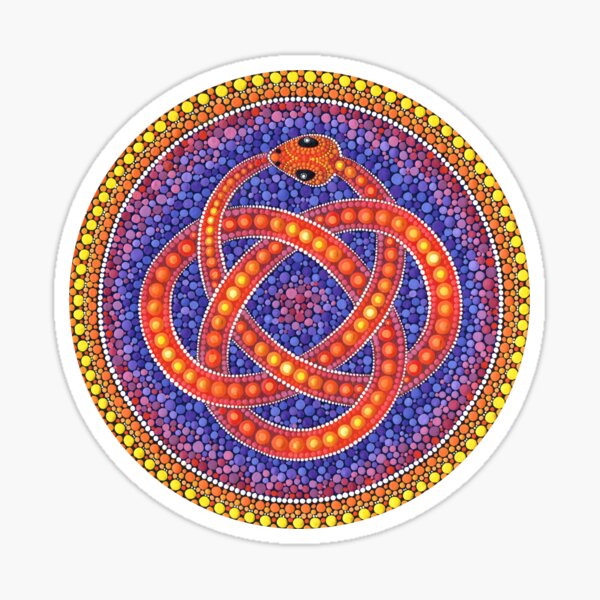 Red Ouroboros Celtic Snake Sticker