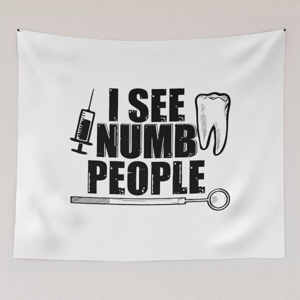 Item preview, I See Numb People Funny Dental Pun Dentist Humor Black designed and sold by KNUXX Shop.
