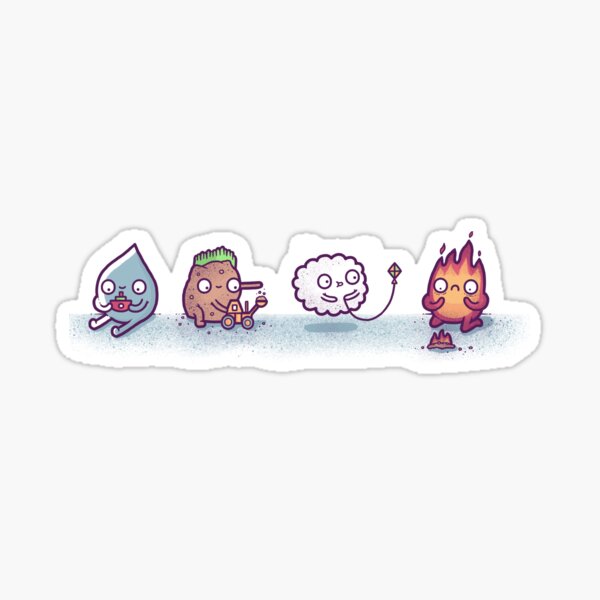 Elemental play time Sticker