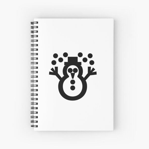 Emblem Snowman ☃ Unicode Character “☃” (U+2603) Spiral Notebook