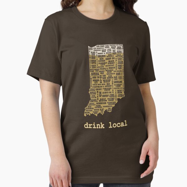 Item preview, Drink Local - Indiana Beer Shirt designed and sold by uncmfrtbleyeti.