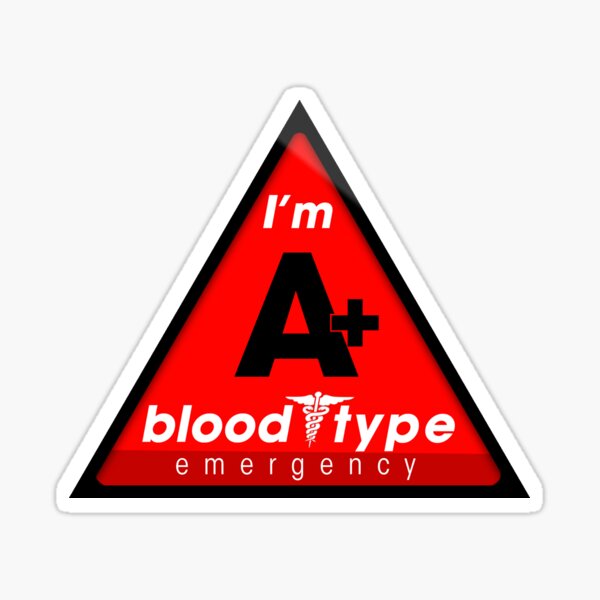 Información sobre el tipo de sangre A + / mantenerse a salvo, sugiero la aplicación a los cascos Pegatina