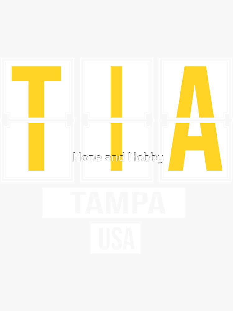 "TIA Tampa International Airport Florida Airport Code Souvenir or