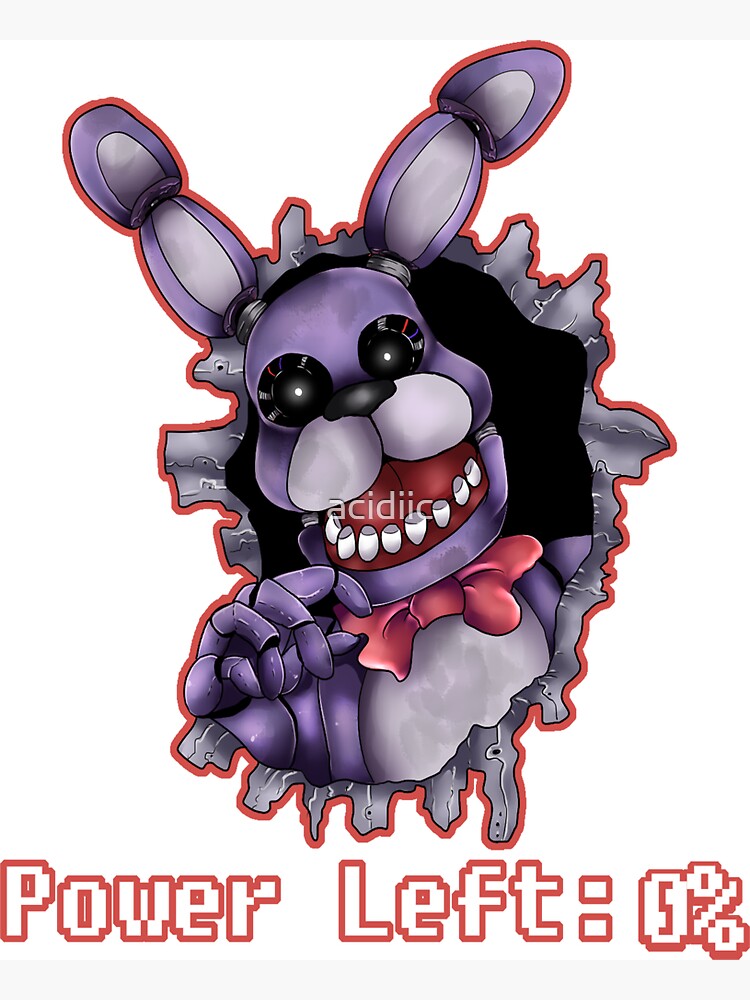 FIVE NIGHTS AT FREDDY'S-Bonnie- Power Left 0% Magnet for Sale by acidiic