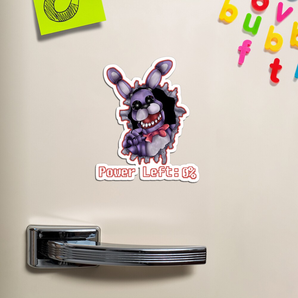 FIVE NIGHTS AT FREDDY'S-Bonnie- Power Left 0% Magnet for Sale by acidiic