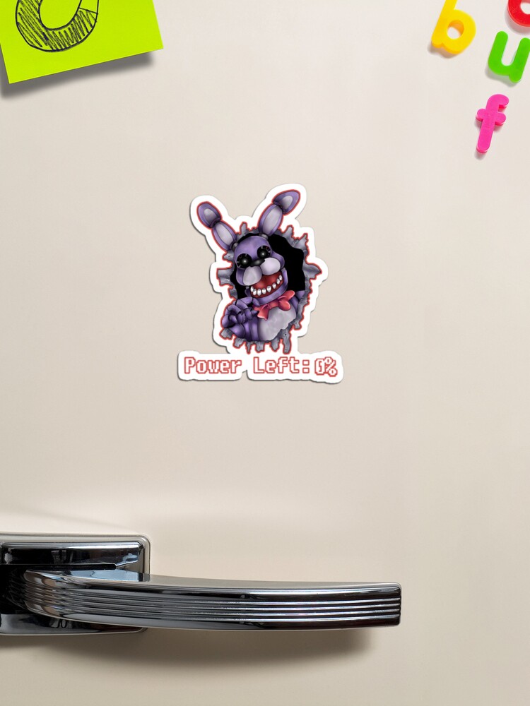 FIVE NIGHTS AT FREDDY'S-Bonnie- Power Left 0% Magnet for Sale by acidiic