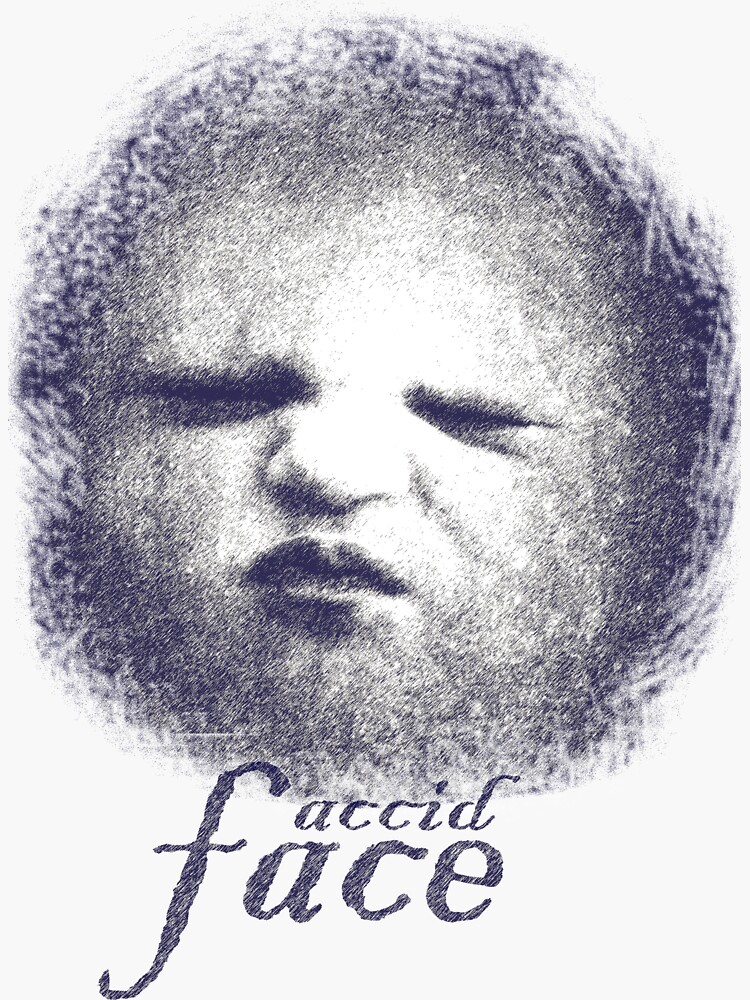 "Acid face" Sticker by JuanCharles Redbubble