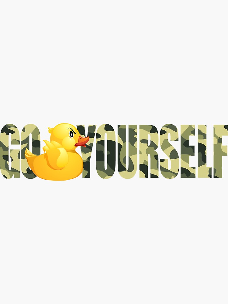 Go Duck Yourself Funny Cartoon Sticker By Andabelart Redbubble