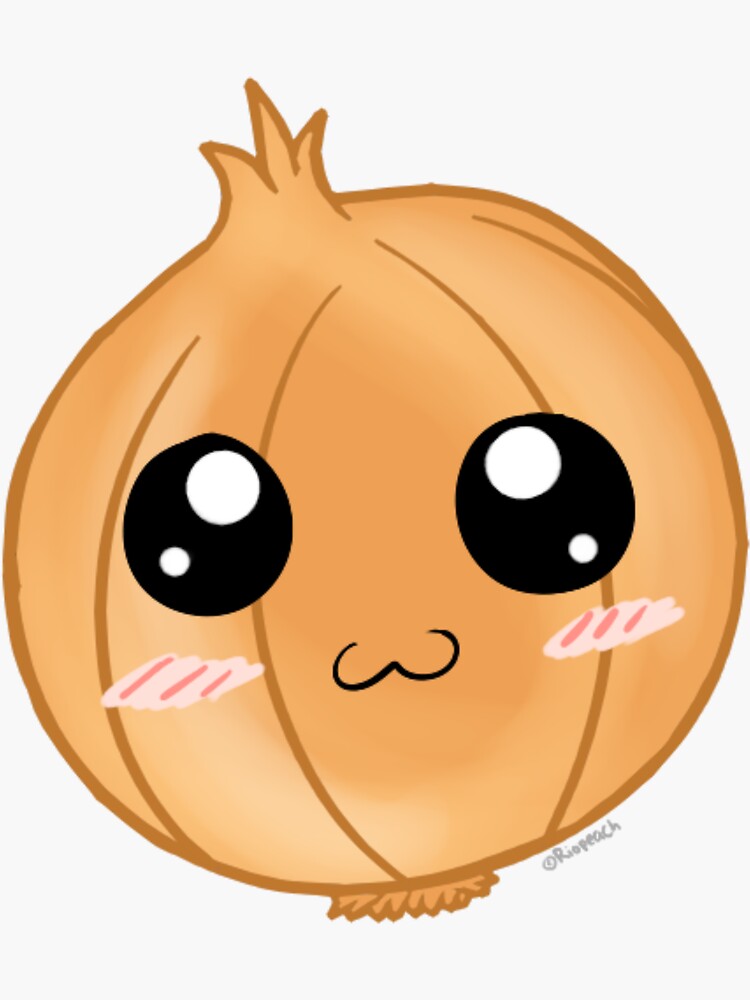 "Kawaii Onion " Sticker by Riopeach Redbubble
